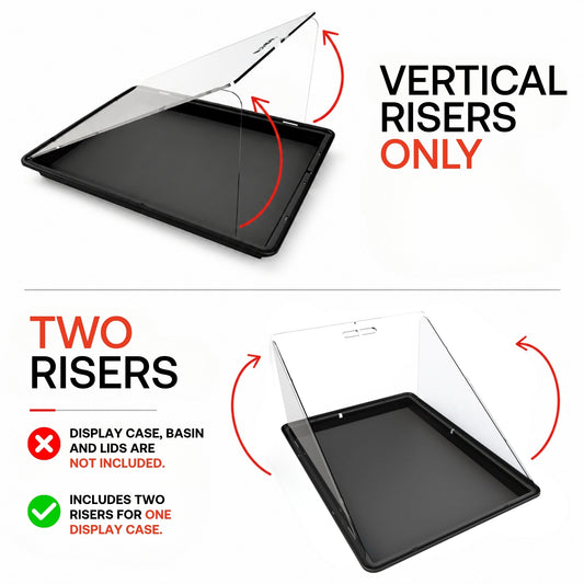 Zion Cases Display Case Horizontal Vertical Risers