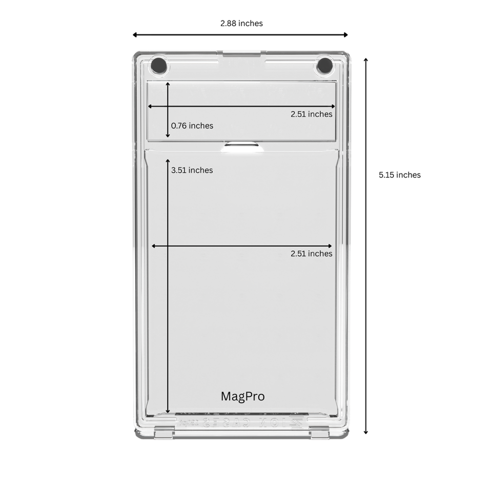 MagPro Magnetic Card Holder 180pt Graded Card Storage Zion Cases MagPro Magnetic Card Holder 180pt Graded Card Storage Zion Cases